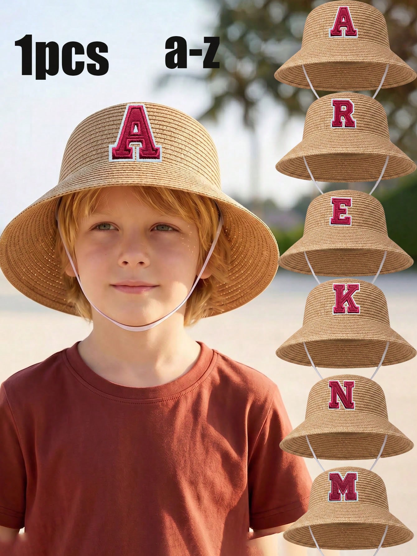 Straw Hat Summer - 1 pièce Chapeau de soleil tressé