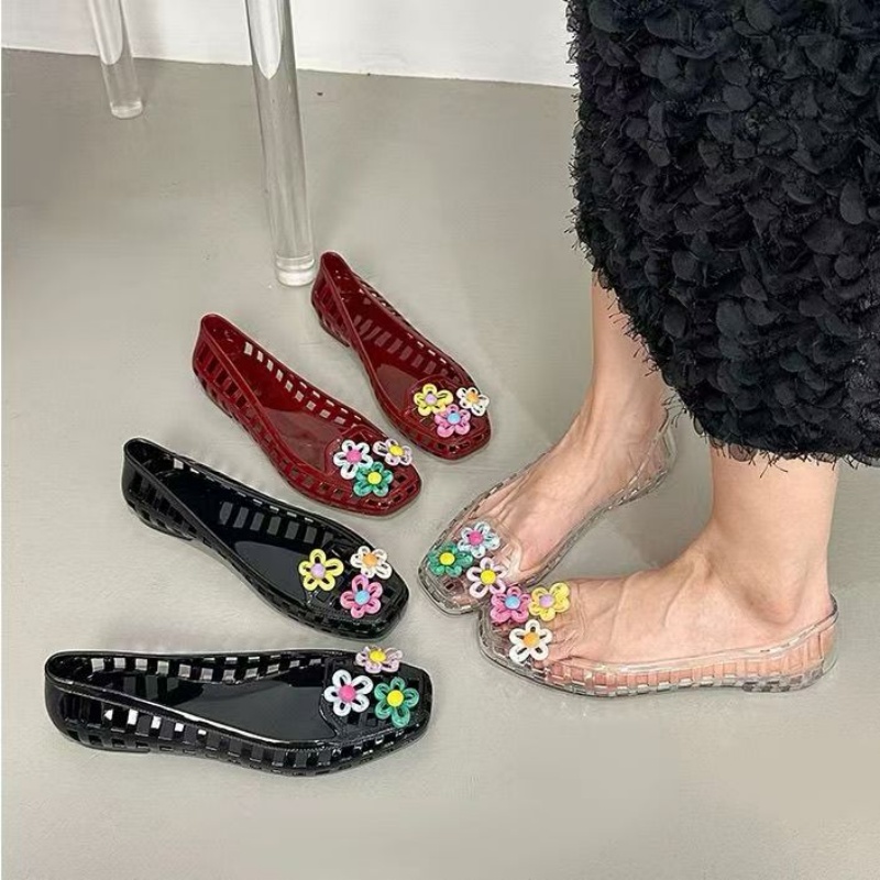 Women Fashion Hub - Chaussures en gelée ajourées kawaii dopamine