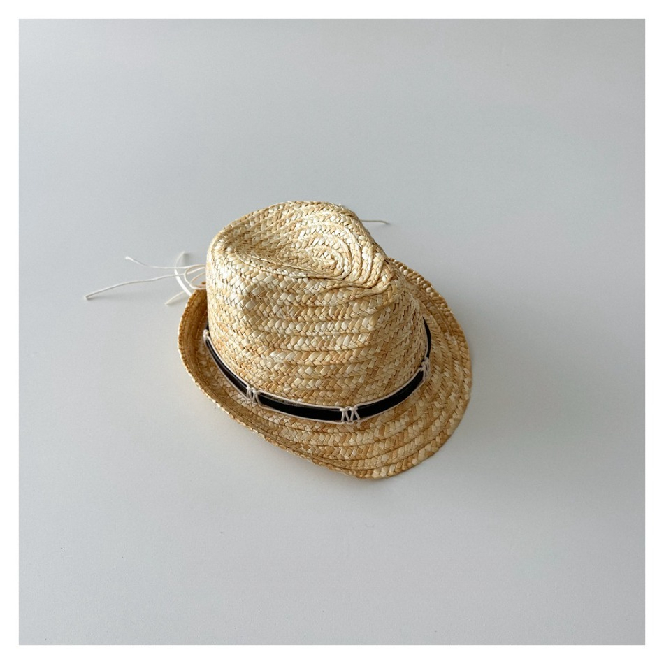 Straw Hat Summer - Chapeau Fedora en paille naturelle pour