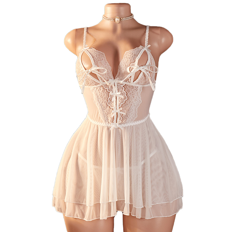 Floral Summer Dress - Ensemble de lingerie sexy transparente pour