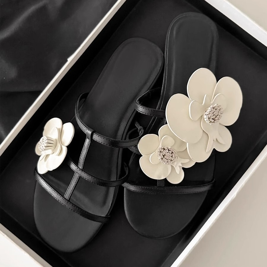 Floral Summer Dress - Nouvelles chaussures d'été pour femmes, tongs,