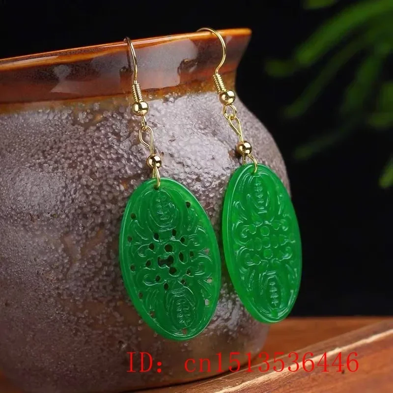 Women'S Fashion Jewellery - Boucles d'oreilles chauve-souris en Jade vert