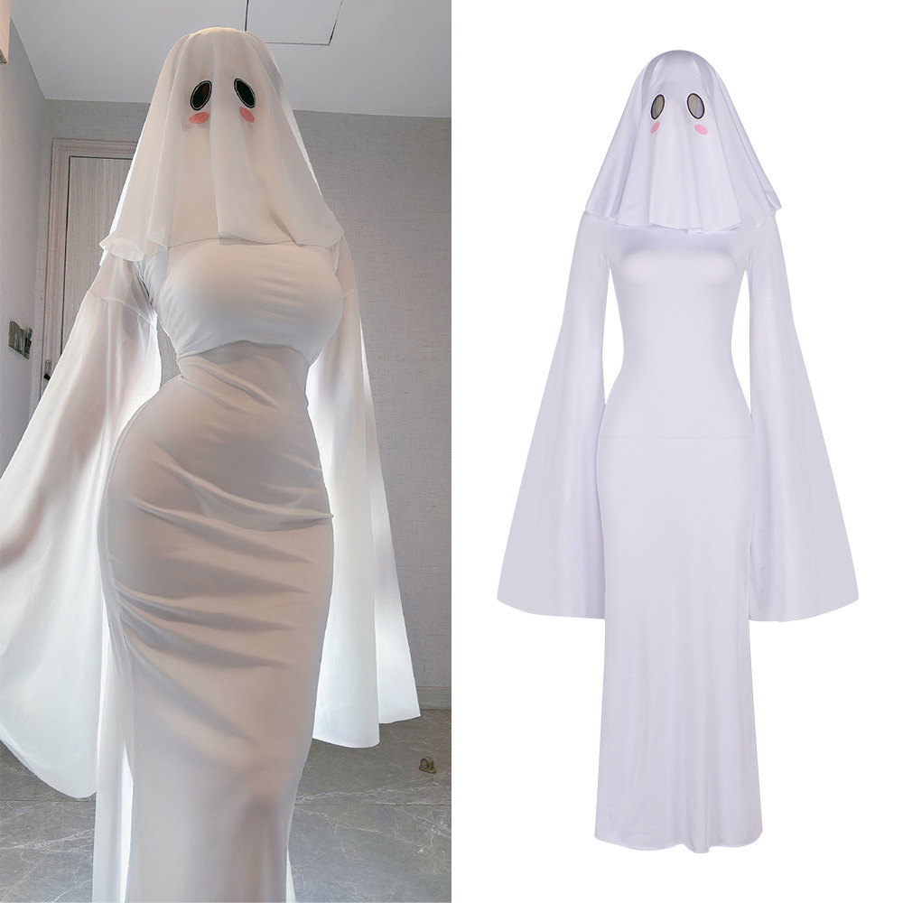 Bodycon Dress Women - Costume de cosplay anime fantôme féminin,
