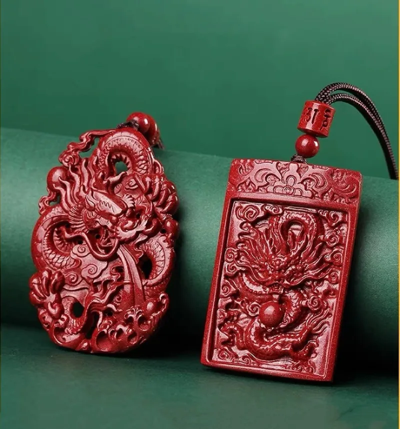 Women'S Fashion Jewellery - Collier pendentif dragon carapté double face