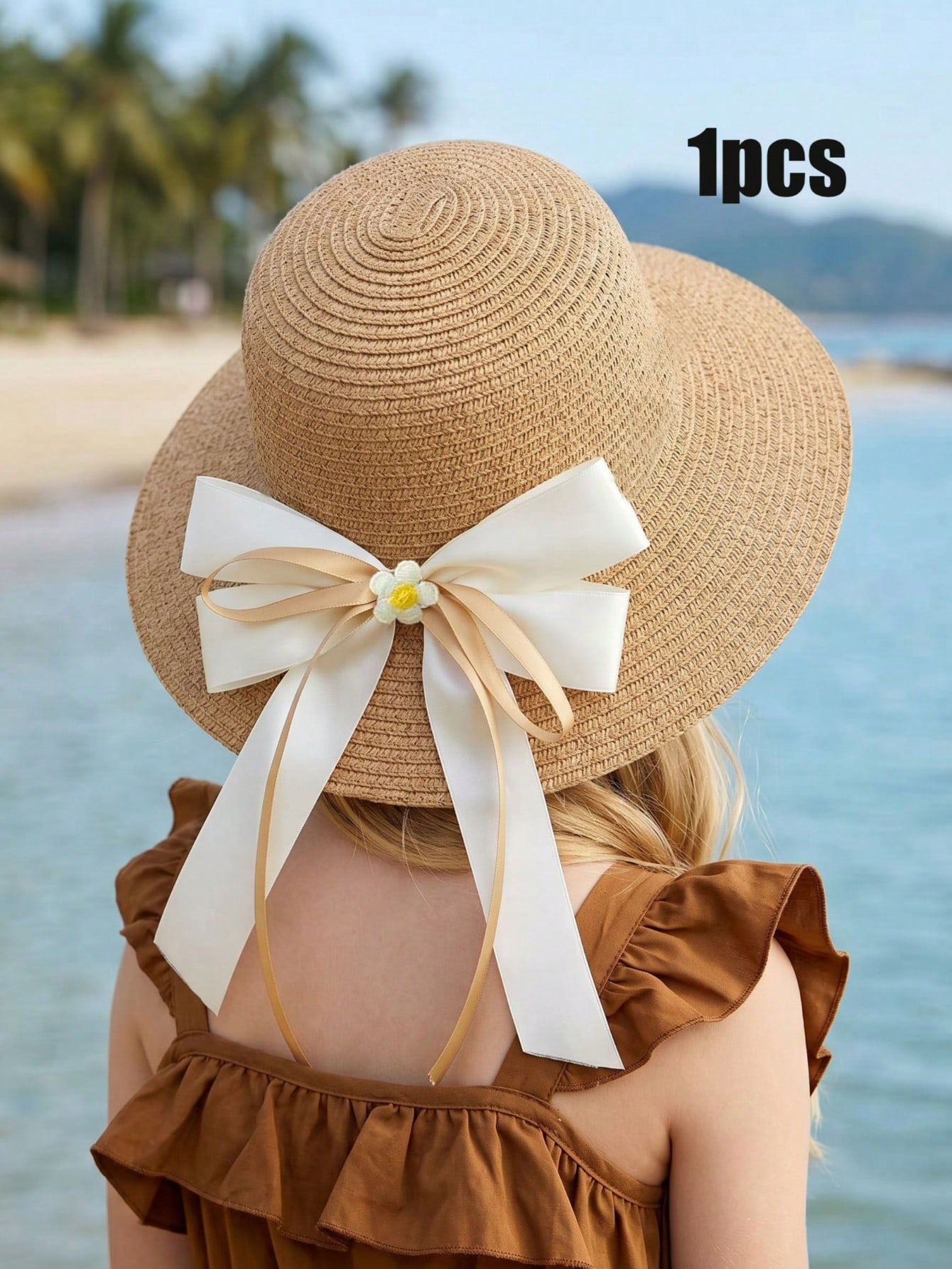 Straw Hat Summer - 1 pièce Chapeau de paille tressé