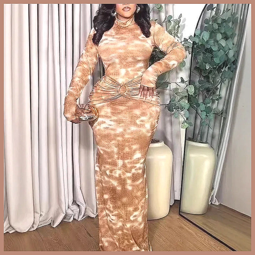 Robe moulante tie-dye pour fem - Bodycon Dress Women avis et prix