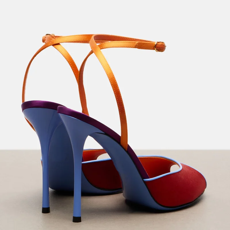 Sandales à bout ouvert en sati - Women Fashion Nova avis et prix