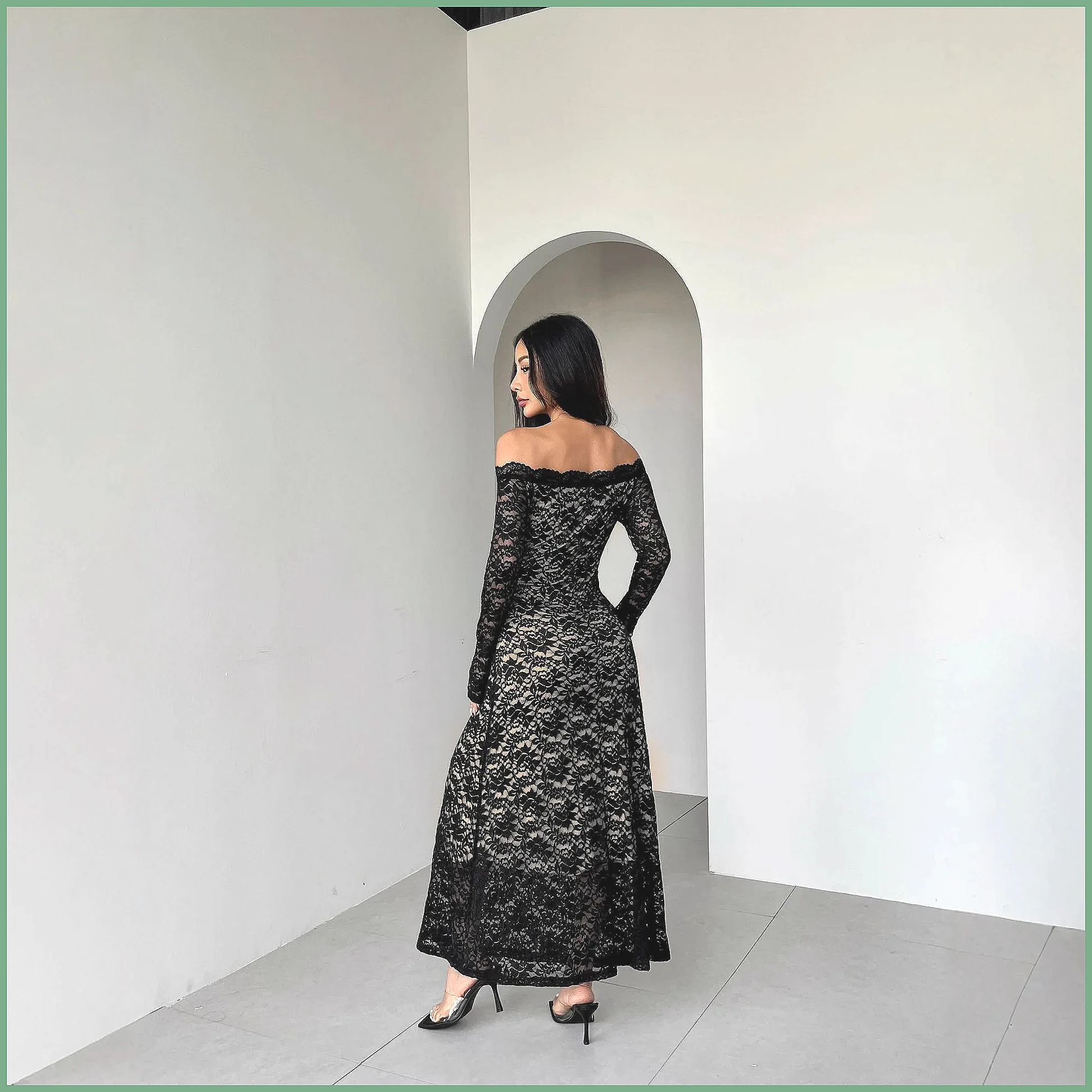Robe de bal noire en dentelle  - Bodycon Dress Women avis et prix