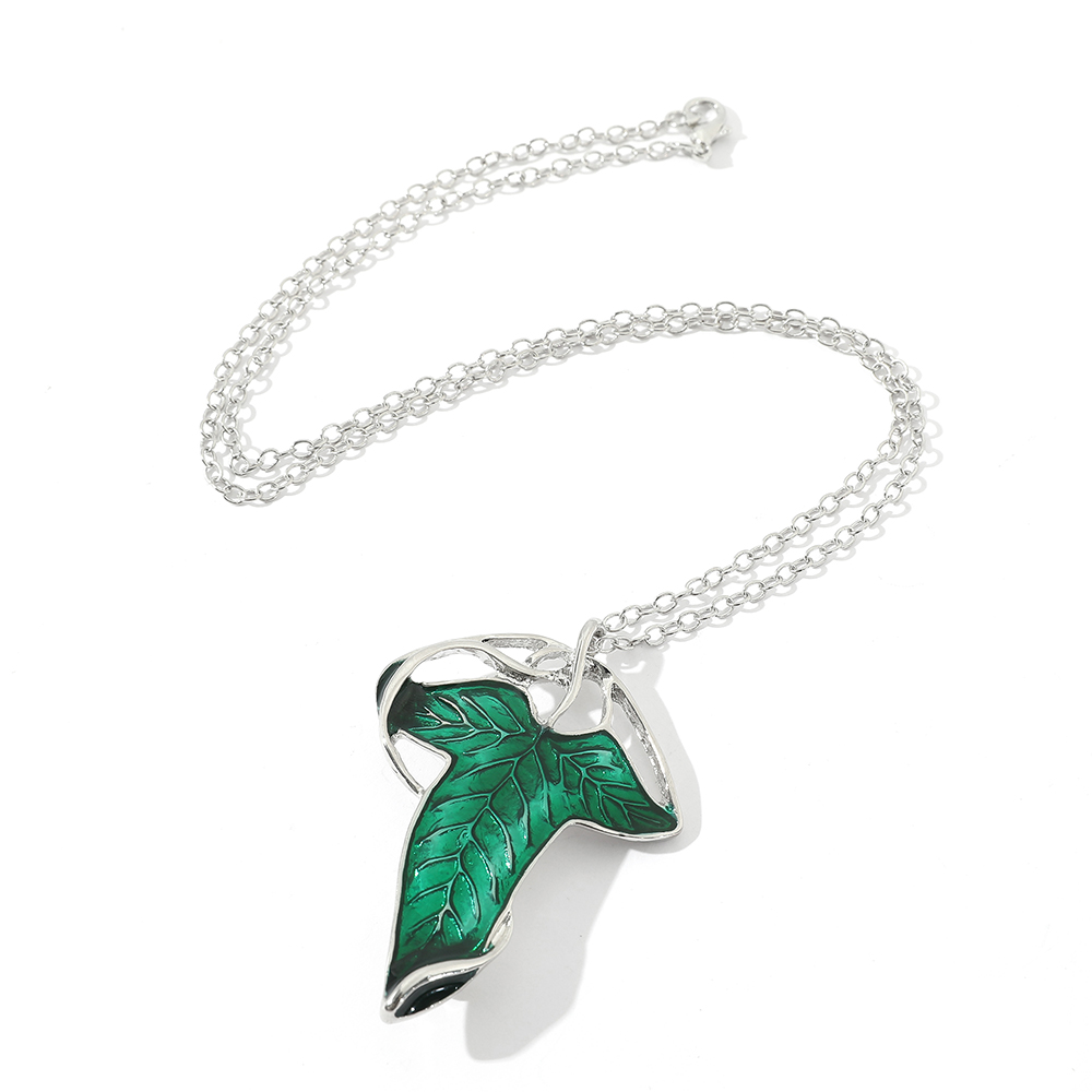 Collier pendentif feuille vert - Women Fashion Hub avis et prix