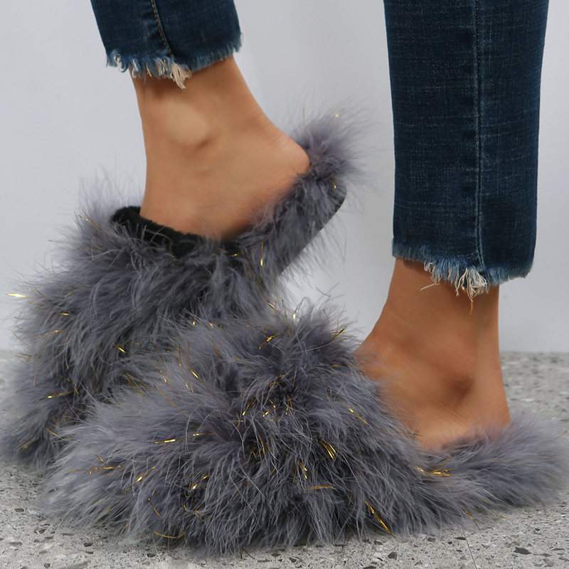 Femmes luxe fourrure pantoufle - Women'S Fashion Summer 2025 avis et prix
