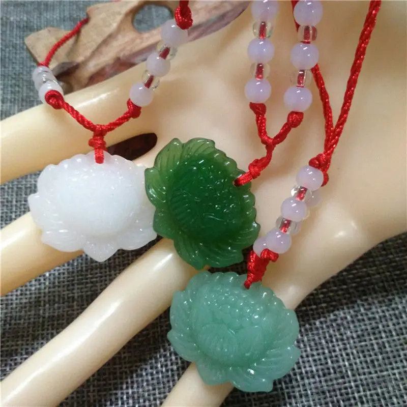 Pendentif Lotus en Jade vert n - Women'S Fashion Jewellery avis et prix