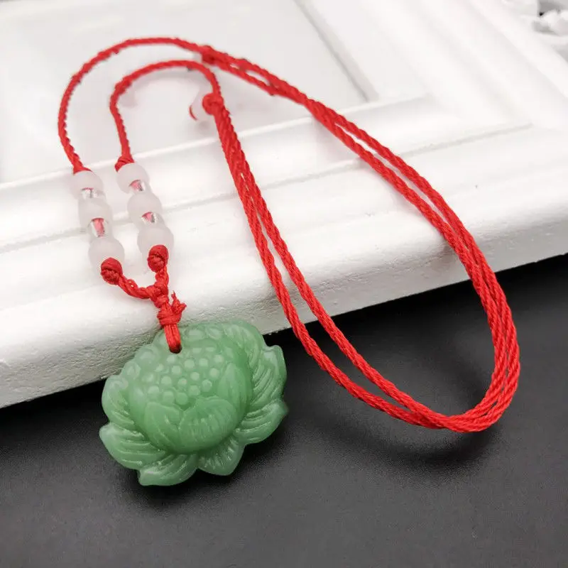 Pendentif Lotus en Jade vert n - Women'S Fashion Jewellery avis et prix