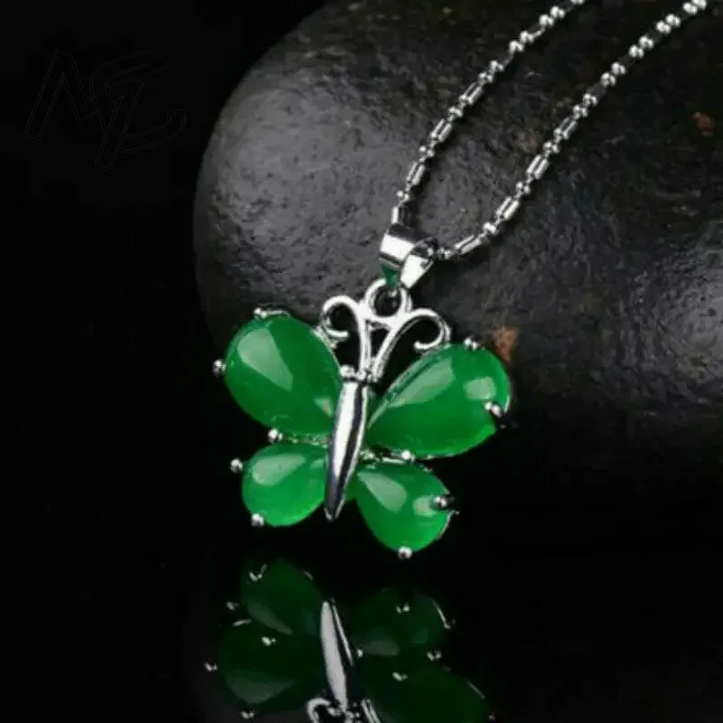 S925 argent vert Jade papillon - Women'S Fashion Jewellery avis et prix