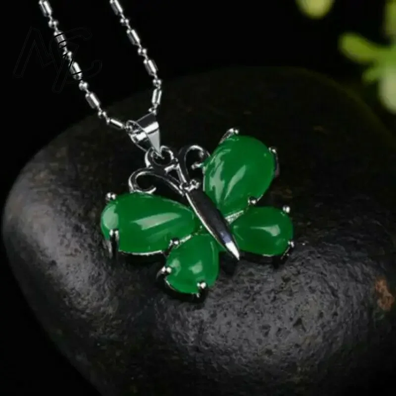 S925 argent vert Jade papillon - Women'S Fashion Jewellery avis et prix