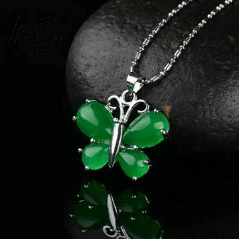 S925 argent vert Jade papillon - Women'S Fashion Jewellery avis et prix